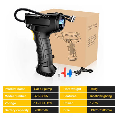 KDIOMALL 120W Car Air Pump LED Digital Tire Inflator Equipment