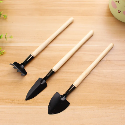 KDIOMALL 3Pcs Mini Bonsai Tools Potted Plant Shovel Rake Spade