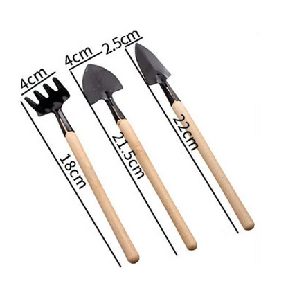 KDIOMALL 3Pcs Mini Bonsai Tools Potted Plant Shovel Rake Spade