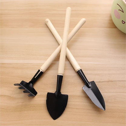 KDIOMALL 3Pcs Mini Bonsai Tools Potted Plant Shovel Rake Spade