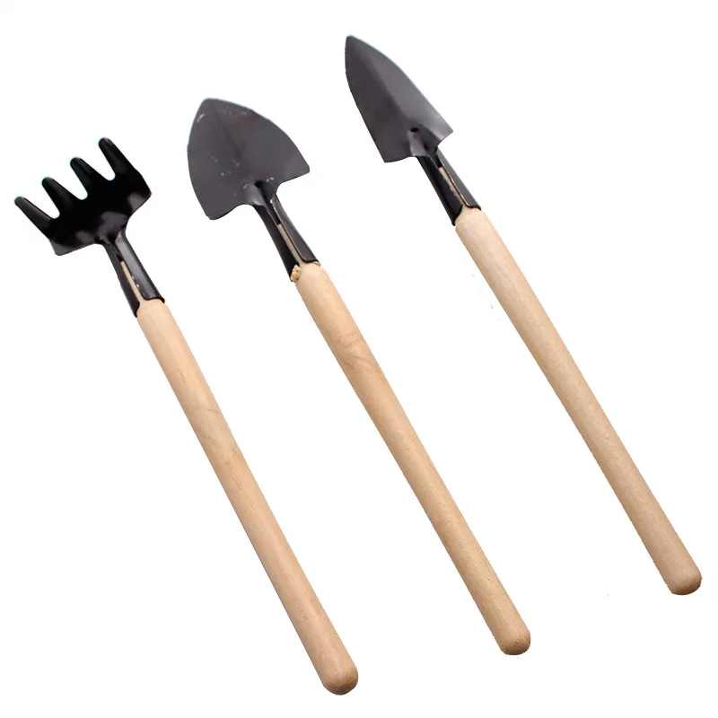 KDIOMALL 3Pcs Mini Bonsai Tools Potted Plant Shovel Rake Spade