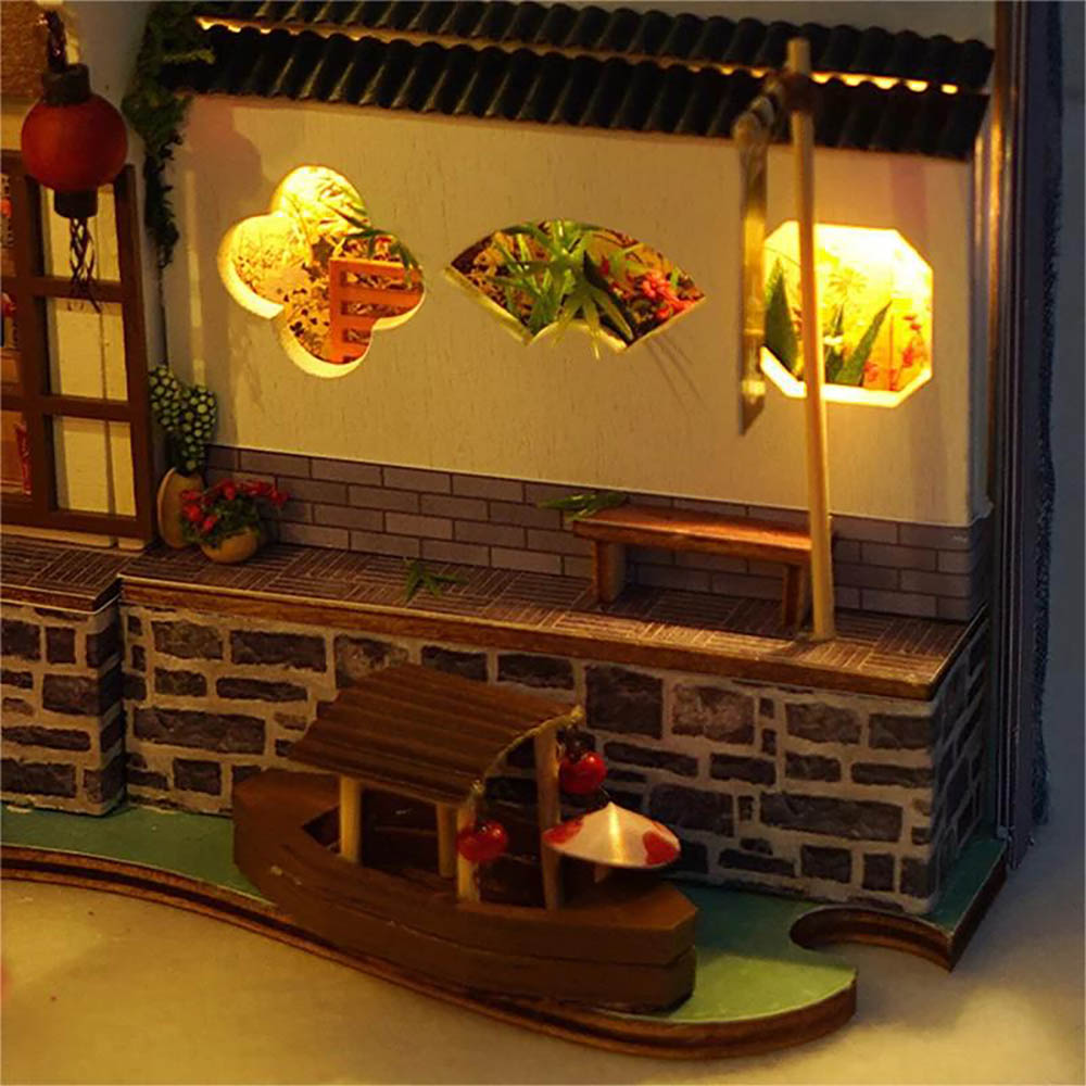 KDIOMALL Bookshelf Decoration Miniature Landscape of Jiangnan Scenery in China