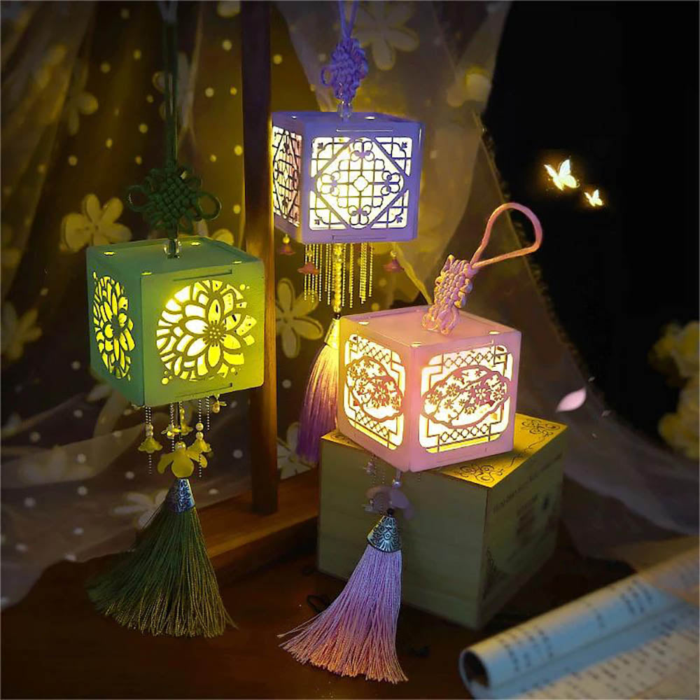 KDIOMALL DIY Antique Chinese Palace Lantern Decorative With LED Light