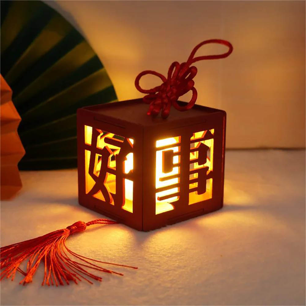 KDIOMALL DIY Antique Chinese Palace Lantern Decorative With LED Light