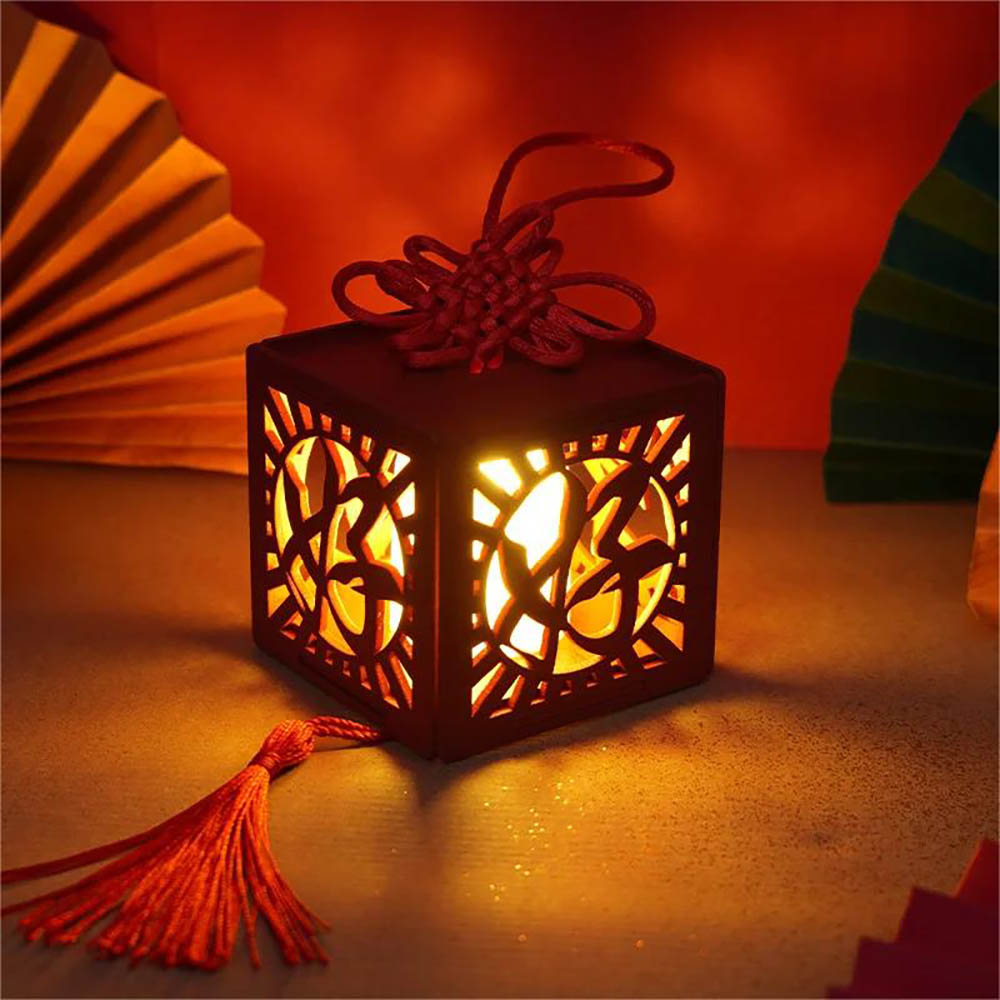 KDIOMALL DIY Antique Chinese Palace Lantern Decorative With LED Light