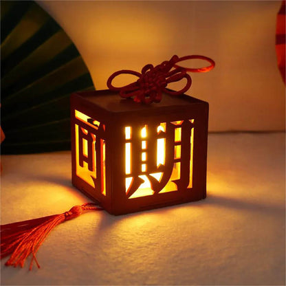 KDIOMALL DIY Antique Chinese Palace Lantern Decorative With LED Light