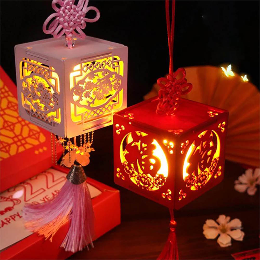 KDIOMALL DIY Antique Chinese Palace Lantern Decorative With LED Light