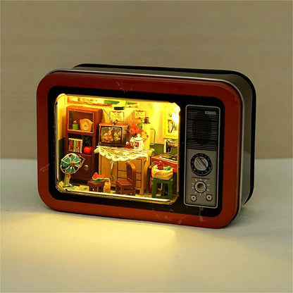 KDIOMALL DIY Dollhouse With LED Light Creative Handmade Toys