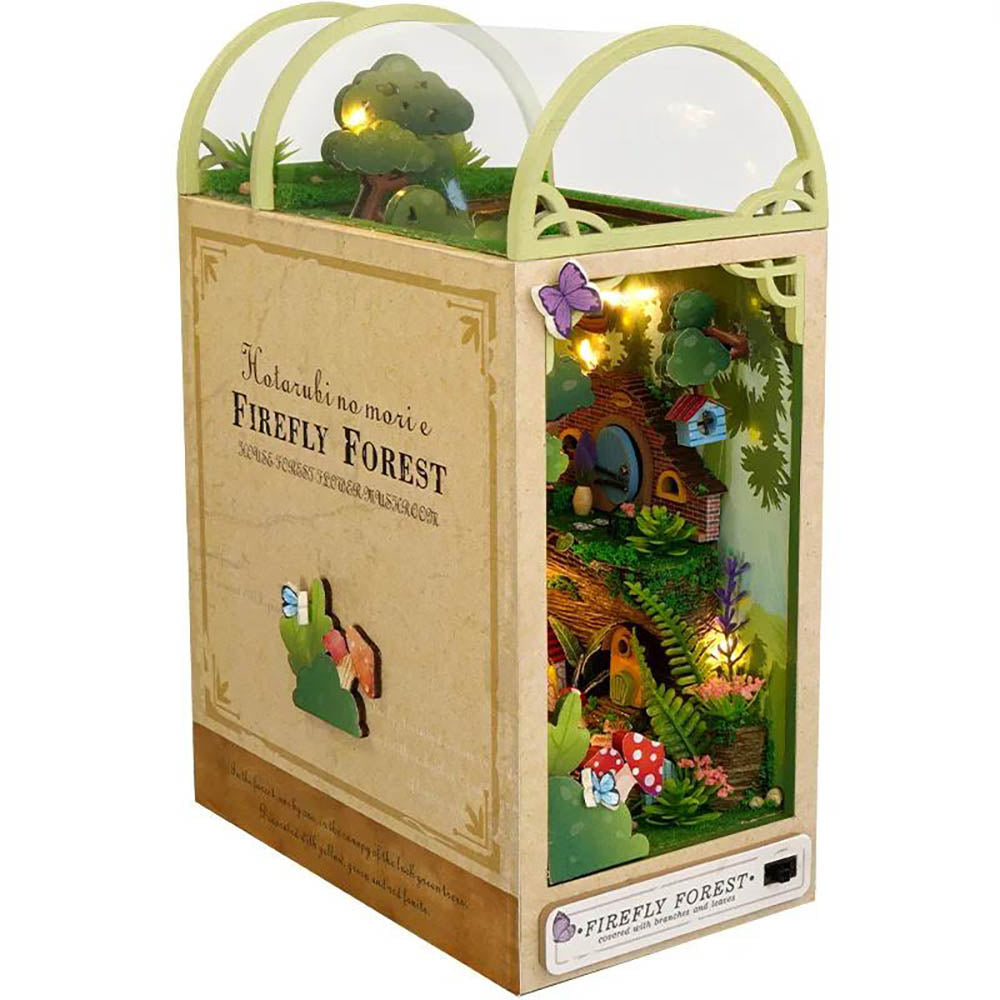 KDIOMALL DIY Wooden Dollhouse Firefly Forest Creative 3D Assembled Ornaments