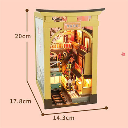 KDIOMALL DIY Wooden Japanese Decoration Dollhouse with Furniture Home Ornaments