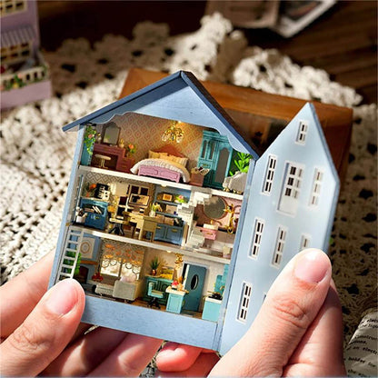 KDIOMALL DIY Wooden Miniature Dollhouse Assemble Toy Birthday Gift