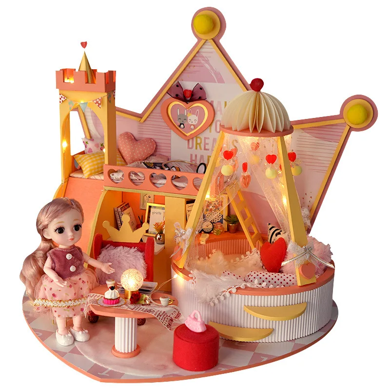 KDIOMALL Sweetheart Castle Model DIY Princess Castle