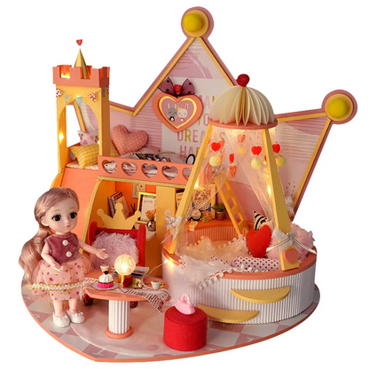 KDIOMALL Sweetheart Castle Model DIY Princess Castle