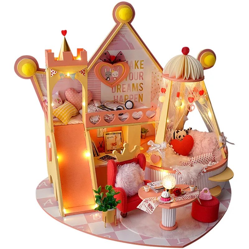 KDIOMALL Sweetheart Castle Model DIY Princess Castle