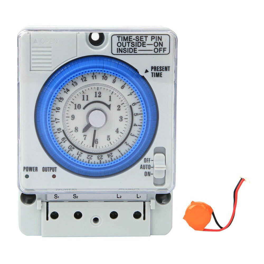 KDIOMALL 24 Hours Mechanical Timer Switch TB388 AC220V 10A